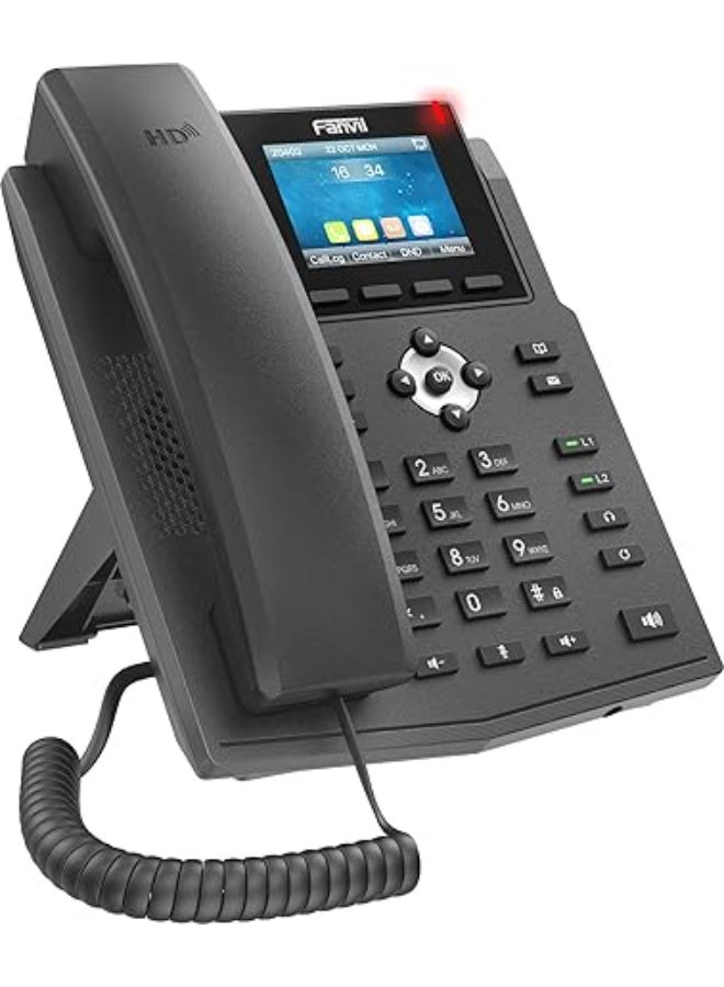Fanvil X301G Basic Gigabit IP Phone | Hd Dual Port Gigabit VoIP Phone for Office and Business Featuring 2 sip Lines 6 Party Call Conference, Dual Gigabit, HD Voice with 2 Years Warranty - Image 3